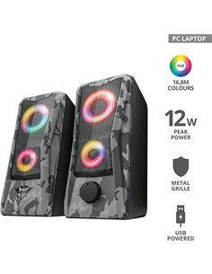 TRUST Altavoces Para PC Gaming X JAVV Con Cable Usb RGB