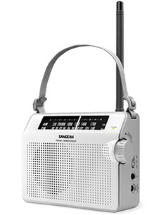 SANGENA Radio Portatil Analogica AM/FM HEDONIC 60 PR-D6 Blanca A Pilas