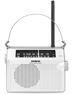 SANGENA Radio Portatil Analogica AM/FM HEDONIC 60 PR-D6 Blanca A Pilas