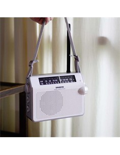 SANGENA Radio Portatil Analogica AM/FM HEDONIC 60 PR-D6 Blanca A Pilas