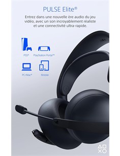 SONY Auricular Inalambrico Con Microfono Para Playstation 5/PS Portal PC MAC PULSE Elite Negro