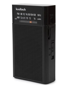 KOOLTECH Radio Analogica De Bolsillo AM/FM Recargable CPR155 Negro