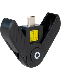 TOOQ Lector de Tarjetas Inteligentes DNI Usb C Negro TQR-3011B