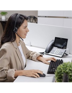 YEALINK Auricular Casco con Microfono YHS34 Con Cable RJ11 Para Telefono