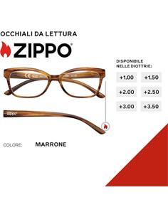ZIPPO Gafas De Lectura Marron +1.00 31Z-PR57-100
