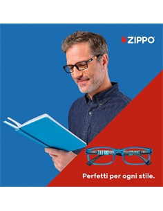 ZIPPO Gafas De Lectura Azul Negra +2.00 31Z-B25-BLU200
