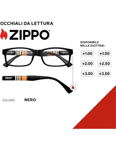 ZIPPO Gafas De Lectura Negra  +1.00 31Z-B25-BLK100
