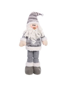 JUINSA Papa Noel de Tela Gris Lentejuelas 41X12X8