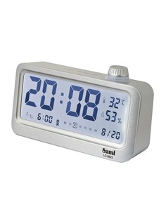 SAMI Reloj Despertador LD-9823 Recargable Negro Con Proyeccion en Techo Calendario Y Temperatura
