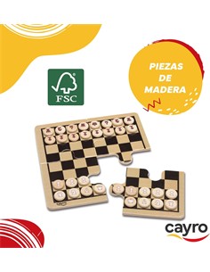 CAYRO Juego Ajedrez/Damas Caja Metalica 119