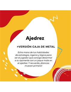 CAYRO Juego Ajedrez/Damas Caja Metalica 119