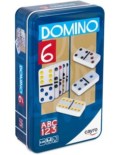 CAYRO Juego Domino Con Fichas De Colores En Caja Metalica 246