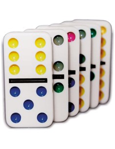 CAYRO Juego Domino Con Fichas De Colores En Caja Metalica 246