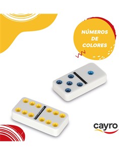 CAYRO Juego Domino Con Fichas De Colores En Caja Metalica 246