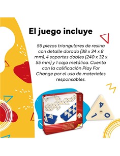CAYRO Juego Domino Triangular En Caja Metalica 754