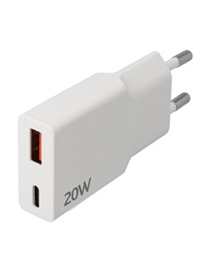 NIMO Cargador Red por Usb y Conector Tipo C 20W CAR433 Blanco