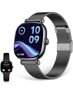 KSIX Reloj Smartwatch IRIA Negro Monitor de Sueño, Llamadas.Notificaciones,Ritmo Cardiaco,Oximetro
