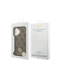 GUESS Funda IPHONE 17  Trasera Rigida Strass Marron Magsafe