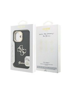 GUESS Funda IPHONE 17 Trasera Rigida Negra  Logo Con Soporte Camara GUHCP17MPCS4GSK