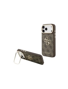 GUESS Funda IPHONE 17 Pro Trasera Rigida Marron  Logo Con Soporte Camara GUHCP17LPCS4GP4W