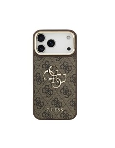 GUESS Funda IPHONE 17 Pro Trasera Rigida Marron  Logo Con Soporte Camara GUHCP17LPCS4GP4W