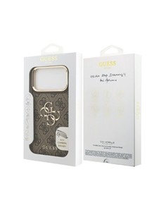 GUESS Funda IPHONE 17 Pro Max Trasera Rigida Marron Logo Con Soporte Camara