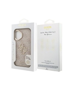 GUESS Funda IPHONE 17 Trasera Rigida Rosa Logo Con Soporte Camara