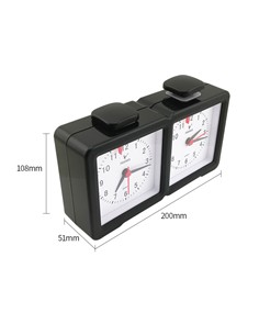 Reloj De Ajedrez Analogico PVC Negro LT05 PQ9905