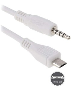 FGNS Cable Micro Usb/M a Jack 3.5mm/M AD179 Blanco