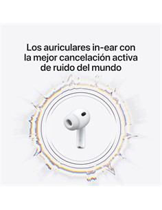 APPLE Auricular Bluetooth Airpods Pro 3 Blanco Con Estuche de Carga Inalambrica  MFHP4ZM/A