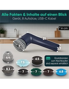 CLATRONIC Cepillo De Limpieza Inalambrico ERB 3815A