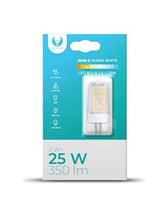 FOREVER LIGHT Bombilla Led G4 Con Pines 350 Lumenes,25W Luz Fria 3000K