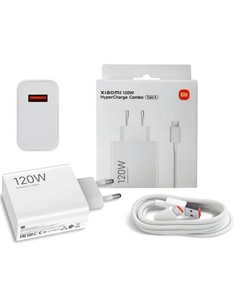 XIAOMI Cargador Red Por Usb + Cable Datos Tipo C A Usb 120W Blanco MDY-14-EE