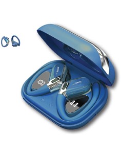 SAMI Auricular Bluetooth Soporte Oreja JOGGER RS-12433 Azul IPX4  Estuche de Carga Cancelacion Ruido