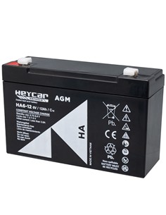 HEYCAR Bateria de Plomo 6V/12Ah HA6-12