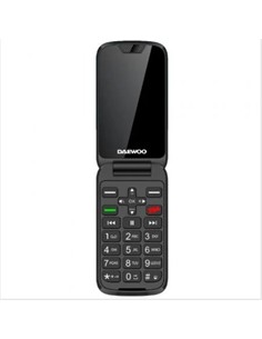 DAEWOO Telefono Movil Basico De Tapa DW8005 Negro COn Pantalla Frontal/Radio Fm/4G