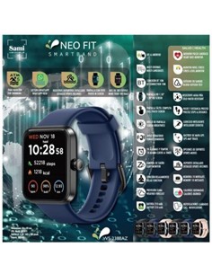 SAMI Reloj Smartwatch NEO FIT WS-2388 Azul Plata