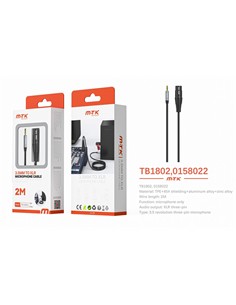 MTK Cable Audio XLR a Mini Jack 3.5mm 2mtrs TB1802
