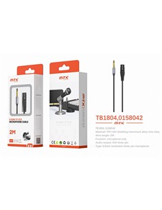 MTK Cable Audio XLR a Jack 6.3mm 2mtrs TB1804