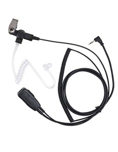 KOMUNICA Micro Auricular PWR-TUB-K Cable Rizado Transparente Tubo Acustico Para Kenwood