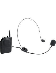 TREVI Microfono Inalambrico Diadema Unidireccional EM 408 UHF Transmisor Receptor Jack 6.3mm 20Mtrs