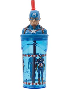 STOR Vaso Figura 3D Capitan America Avengers 360Ml