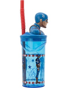 STOR Vaso Figura 3D Capitan America Avengers 360Ml