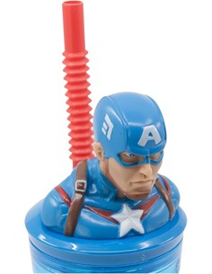 STOR Vaso Figura 3D Capitan America Avengers 360Ml