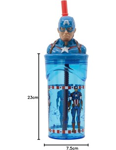 STOR Vaso Figura 3D Capitan America Avengers 360Ml