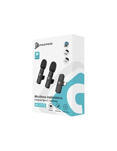 PACIFICO Microfono Inalambrico Duo Con Conector Tipo C/Lightning NP-J1712