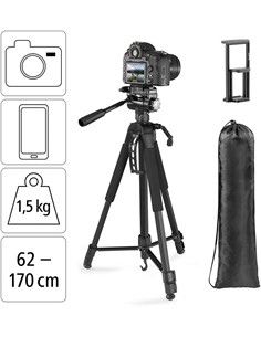 HAMA Tripode 170cm Con Soporte Movil Y Funda ACTION/SMART/TAB 170 3D 004492