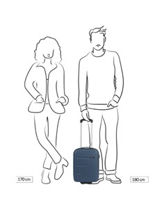 GABOL Mini Maleta Cabina 2 Ruedas FUTURE PLUS Celeste Para Colocar Debajo Del Asiento