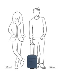 GABOL Mini Maleta Cabina 2 Ruedas FUTURE PLUS Azul Marino Para Colocar Debajo Del Asiento