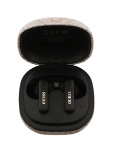 GUESS Auricular Bluetooth Logo Rosa Con Estuche de Carga Manos Libres Asitente Por Voz